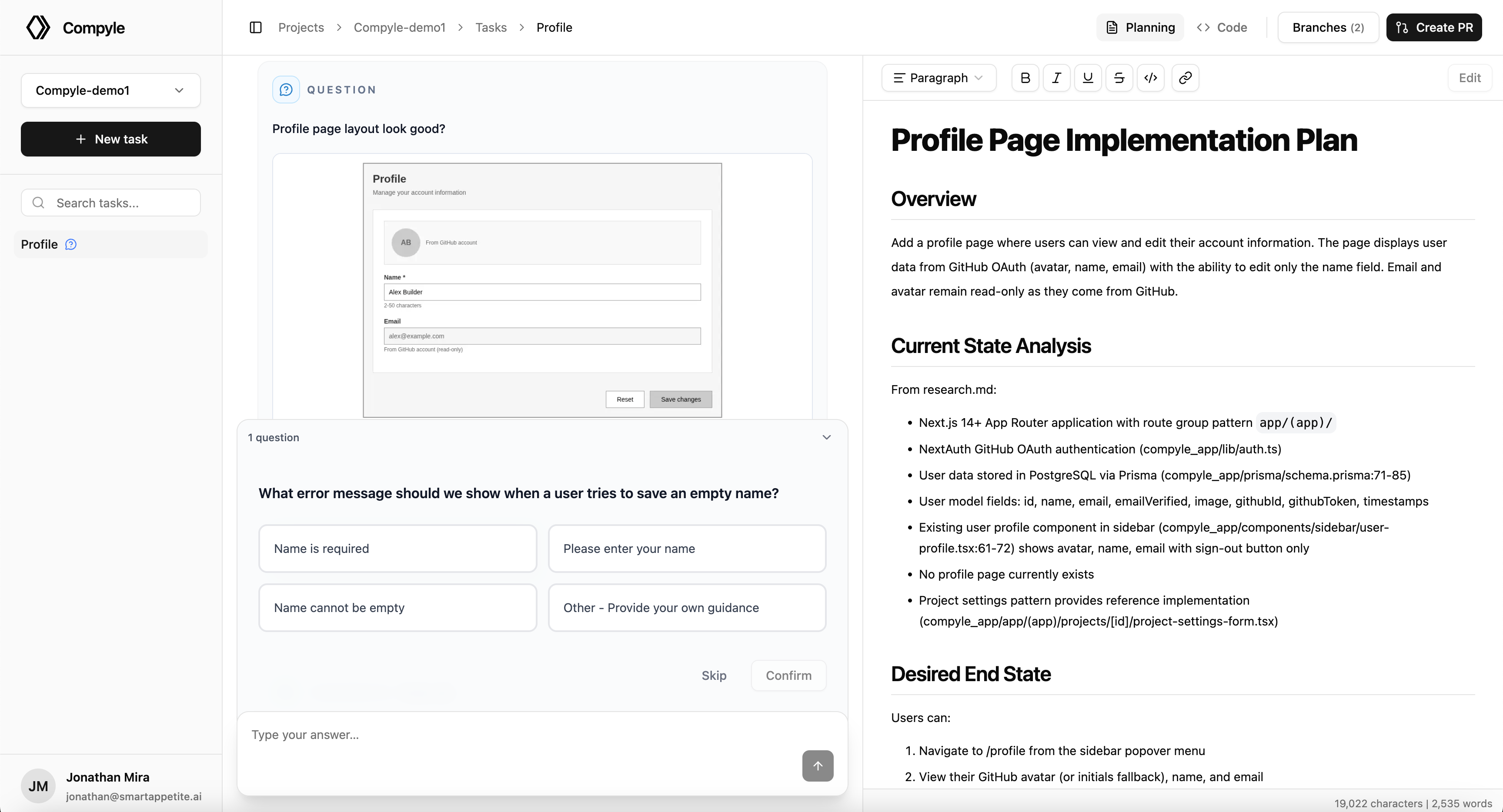 Show HN: Compyle – Lovable for Software Engineers